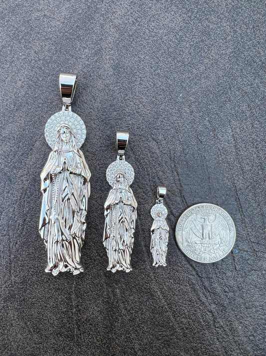 Silver Virgin Mary Guadalupe